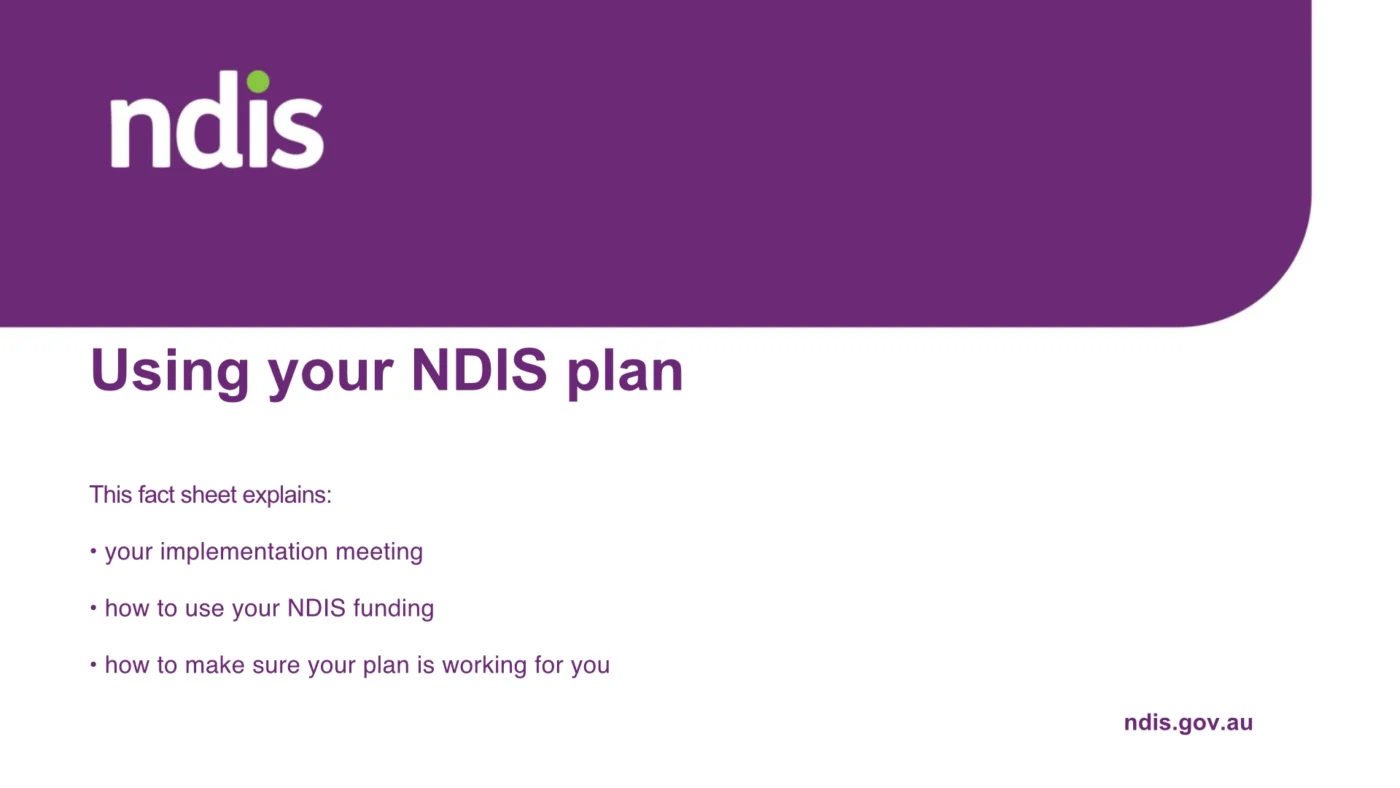 Using your NDIS plan | My Country Care